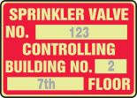 SPRINKLER VALVE No. ___ CONTROLLING BUILDING NO. ___ ___ FLOOR (SEMI-CUSTOM)