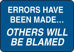 Funny Labels: Errors Have Been Made, Others Will Be Blamed