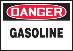 OSHA Danger Safety Label: Gasoline