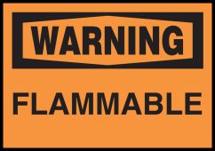 OSHA Warning Safety Label: Flammable