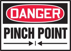 OSHA Danger Safety Label: Pinch Point (With Graphic)