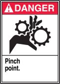 ANSI Danger Safety Label: Pinch point.