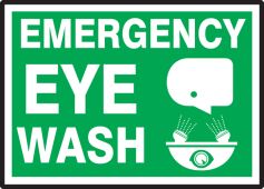 Safety Label: Emergency Eye Wash