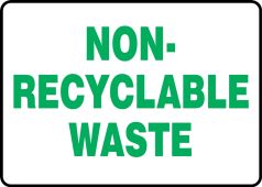 Safety Label: Non-Recyclable Waste