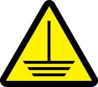 ISO Warning Safety Label: Electric Ground Hazard - 2003/2011