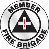 Reflective Emergency Response Hard Hat Decal: Member Fire Brigade