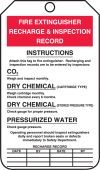 Fire Extinguisher Tag: Fire Extinguisher Recharge & Inspection Record