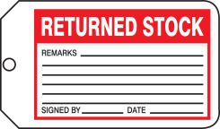 Safety Tag: Returned Stock