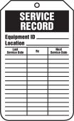 Equipment Status Safety Tag: Service Record
