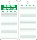 Jumbo Scaffold Status Safety Tag: Scaffold Inspection